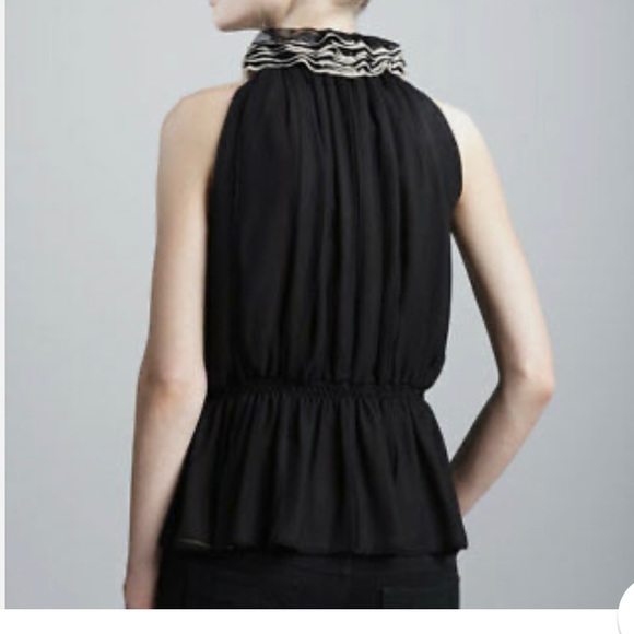 Robert Rodriguez Neiman Marcus for Target Black Lace Ruffle Top Size XS - Picture 3 of 7
